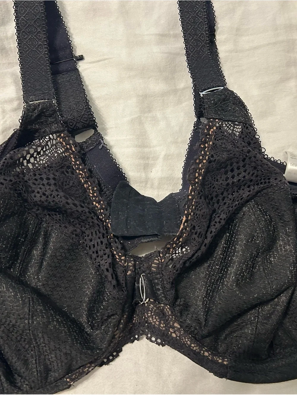 Elomi Black Lace Full Coverage Underwire Bra